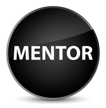 Akıl hocası zarif siyah yuvarlak düğmesi