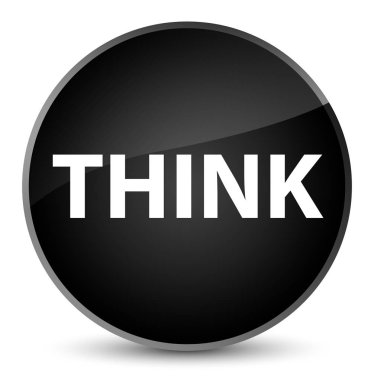 Zarif siyah yuvarlak düğmeye düşünüyorum