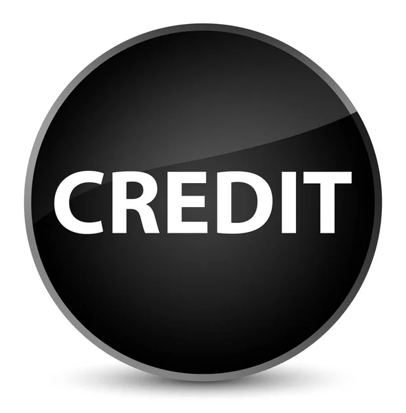 Kreditní elegantní černé kulaté tlačítko — Stock fotografie