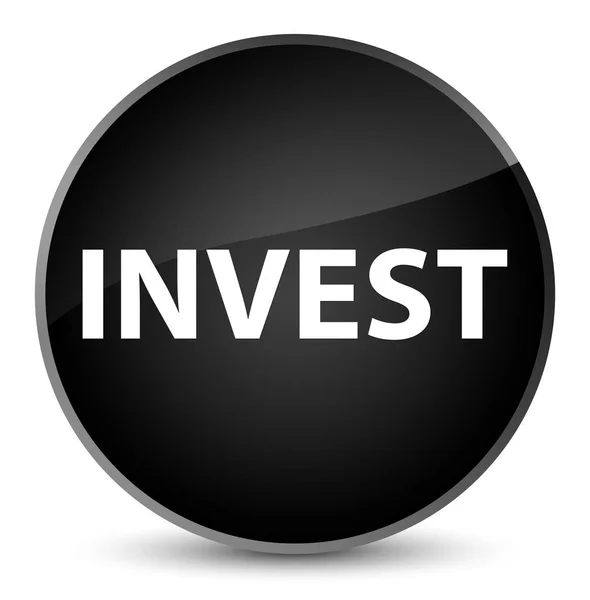 Investir elegante botão redondo preto — Fotografia de Stock