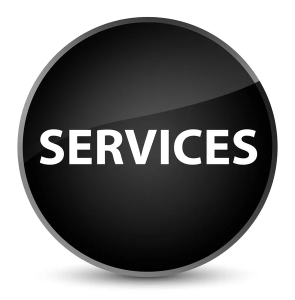 Szolgáltatások elegáns fekete kerek gomb — Stock Fotó