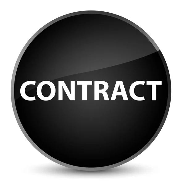 Botão redondo preto elegante de contrato — Fotografia de Stock