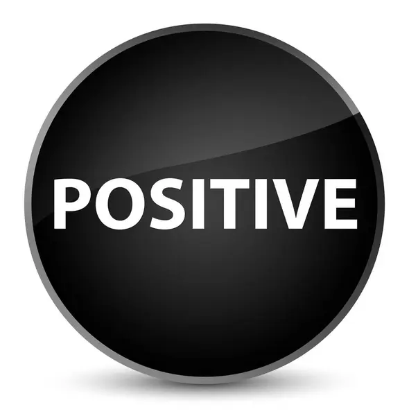 Positive elegant black round button — Stock Photo, Image