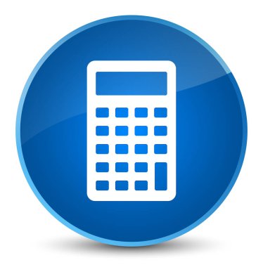 Hesap makinesi simge zarif mavi yuvarlak düğmesi