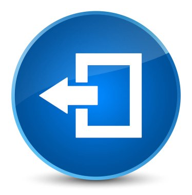 Oturum kapatma simgesi zarif mavi yuvarlak düğmesi