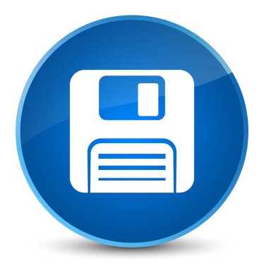 Disket simgesini zarif mavi yuvarlak düğmesi