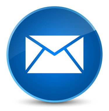 E-posta kutsal kişilerin resmi zarif mavi yuvarlak düğme