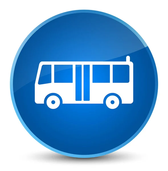Icona bus elegante pulsante rotondo blu — Foto Stock