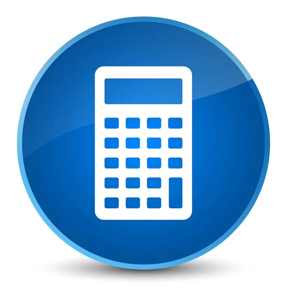 Ícone calculadora elegante botão redondo azul — Fotografia de Stock