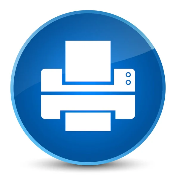 Ícone da impressora botão redondo azul elegante — Fotografia de Stock