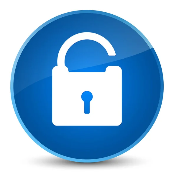 Ontgrendelen pictogram elegante blauwe ronde knop — Stockfoto