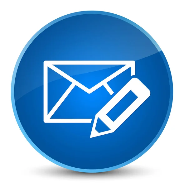 Editar ícone de e-mail elegante botão redondo azul — Fotografia de Stock