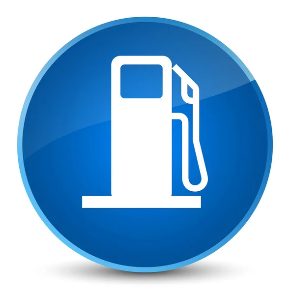 Ícone distribuidor de combustível elegante botão redondo azul — Fotografia de Stock