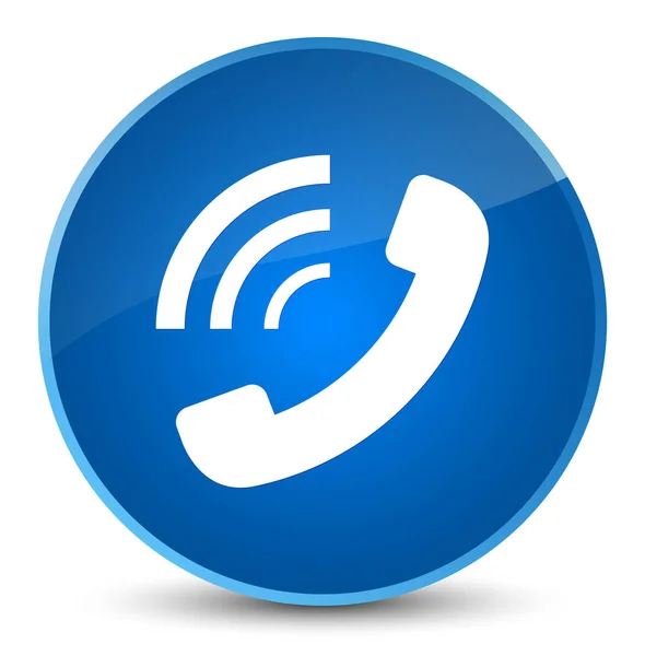 Telefone toque ícone elegante botão redondo azul — Fotografia de Stock