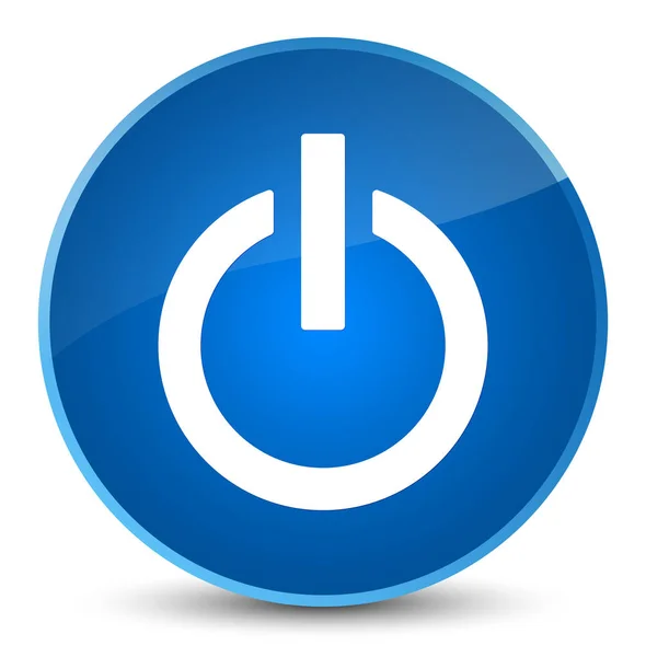 電源アイコン エレガントな青い丸ボタン — ストック写真