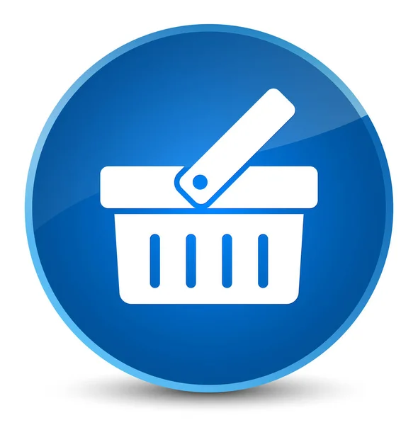 Shopping cart ikonen eleganta blå runda knappen — Stockfoto