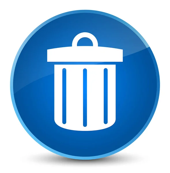 Reciclar icono de la papelera elegante botón redondo azul — Foto de Stock