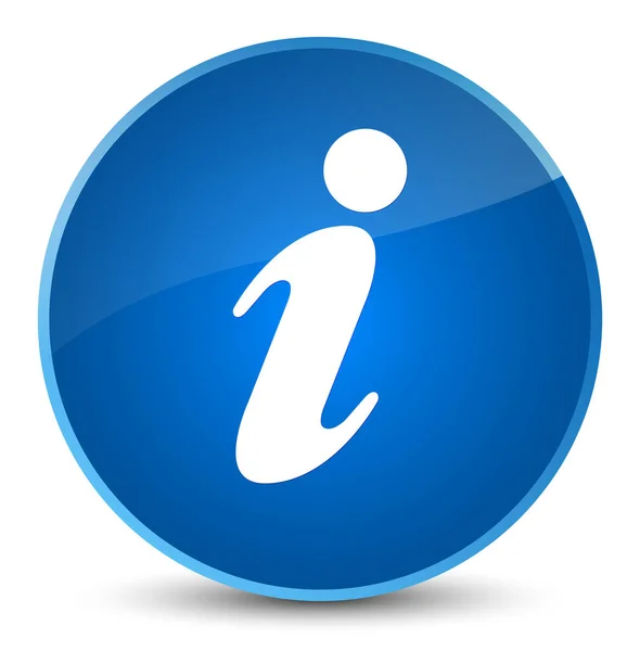 Info-ikonen eleganta blå runda knappen — Stockfoto