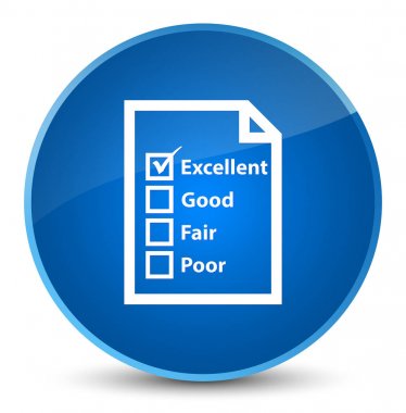 Soru formu kutsal kişilerin resmi zarif mavi yuvarlak düğme