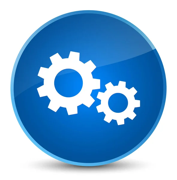 プロセス アイコン エレガントな青い丸いボタン — ストック写真