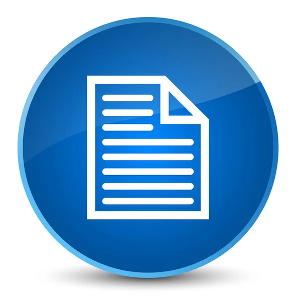 Ícone de página de documento elegante botão redondo azul — Fotografia de Stock