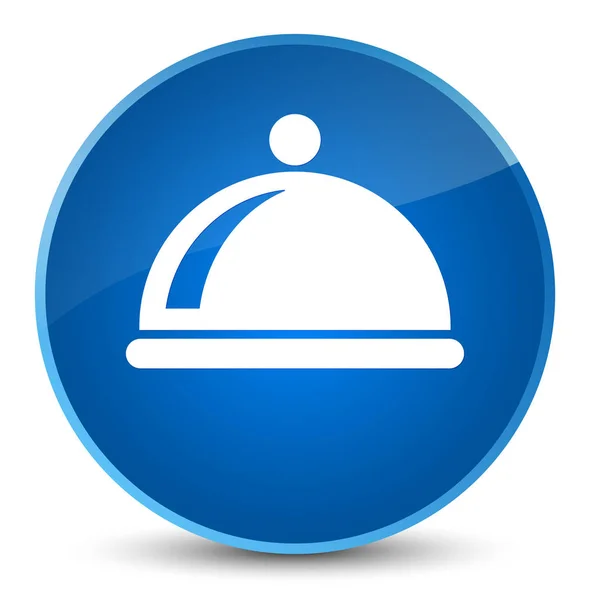 Food dish icon elegant blue round button — Stock Photo, Image