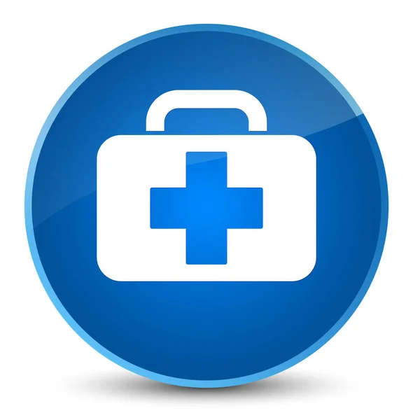 医疗袋图标优雅蓝色圆形按钮 — 图库照片