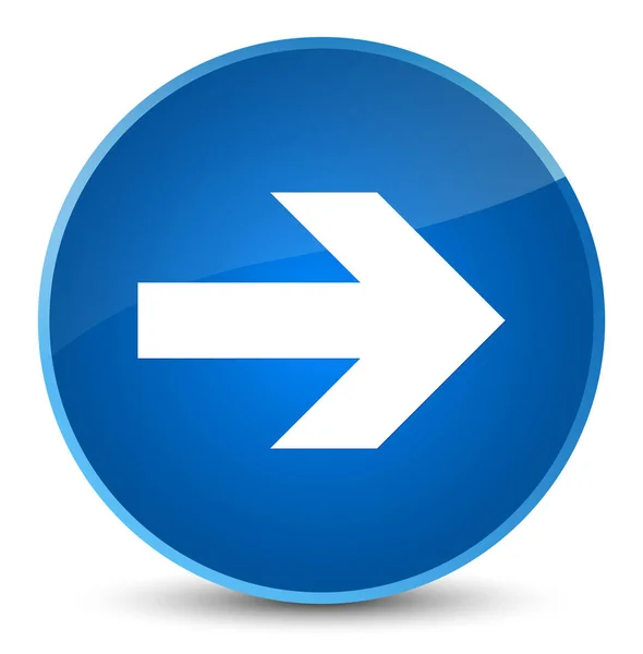 Следующая иконка со стрелкой элегантная синяя круглая кнопка — стоковое фото