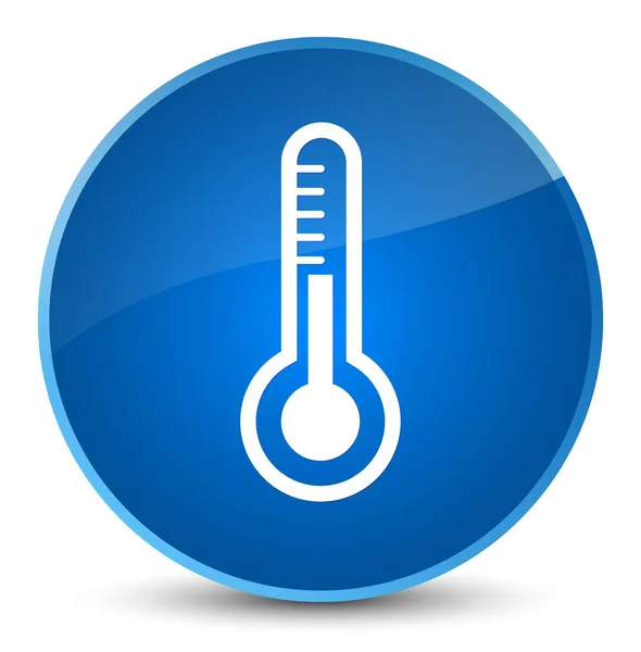 온도계 아이콘 우아한 블루 라운드 버튼 — 스톡 사진