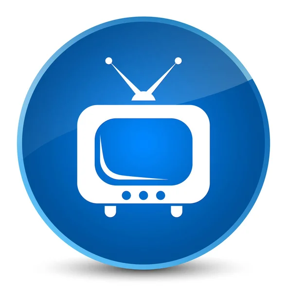 TV icon elegant blue round button — Stock Photo, Image