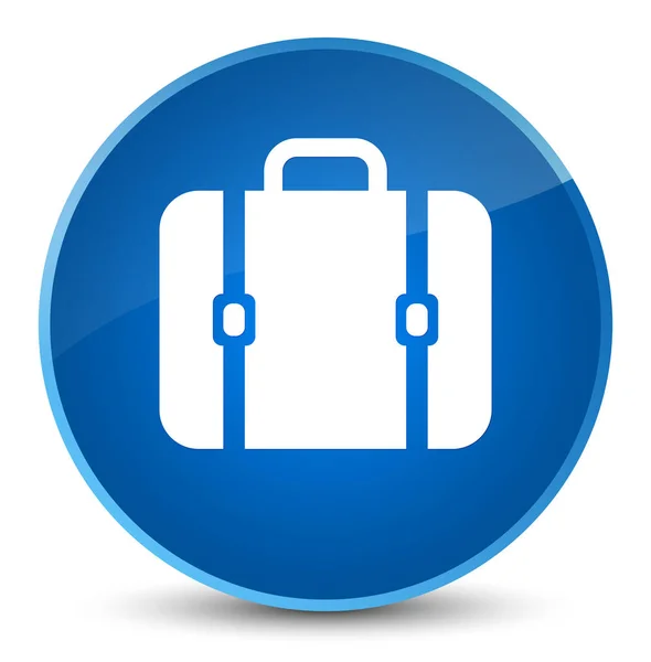 Icono de bolsa elegante botón redondo azul — Foto de Stock