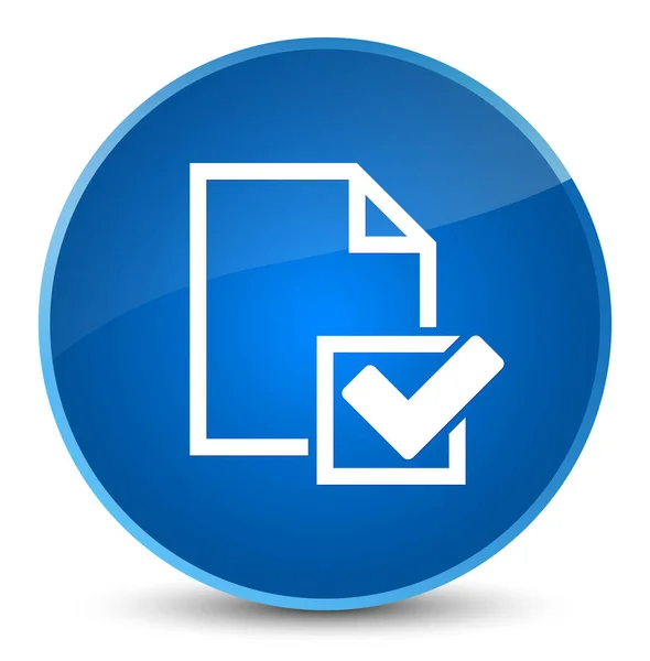 Ícone de lista de verificação elegante botão redondo azul — Fotografia de Stock