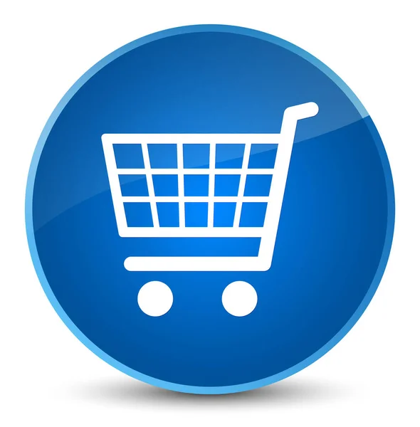 Icono de comercio electrónico elegante botón redondo azul —  Fotos de Stock