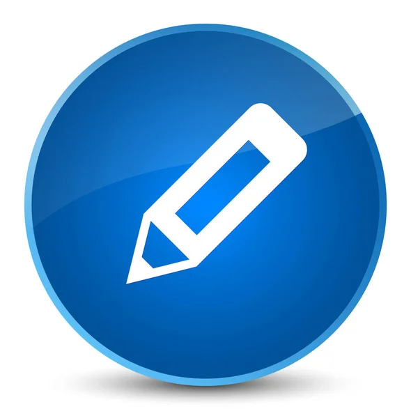 鉛筆アイコン エレガントな青い丸いボタン — ストック写真