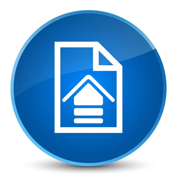 Carica l'icona del documento elegante pulsante rotondo blu — Foto Stock