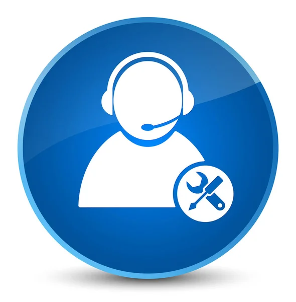 Tech support icon elegant blue round button