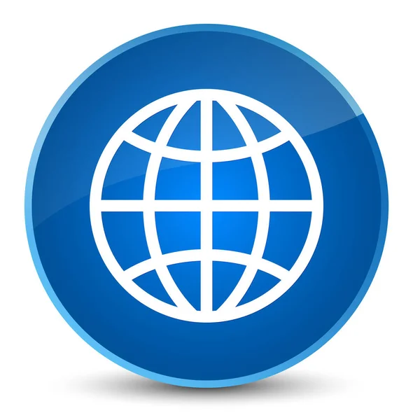 Світова ікона елегантна синя кругла кнопка — стокове фото