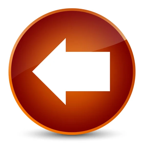 Icono flecha trasera elegante botón redondo marrón —  Fotos de Stock