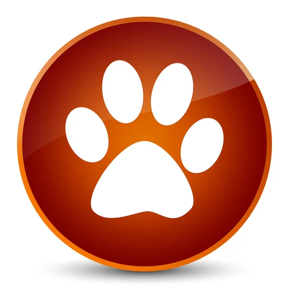 Animal footprint icon elegant brown round button — Stock Photo, Image