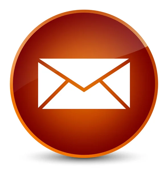 E-mail pictogram elegante bruine, ronde knop — Stockfoto