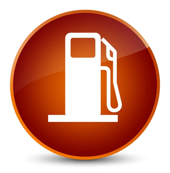 Ícone distribuidor de combustível elegante botão redondo marrom — Fotografia de Stock