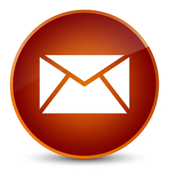 Email icon elegant brown round button — Stock Photo, Image