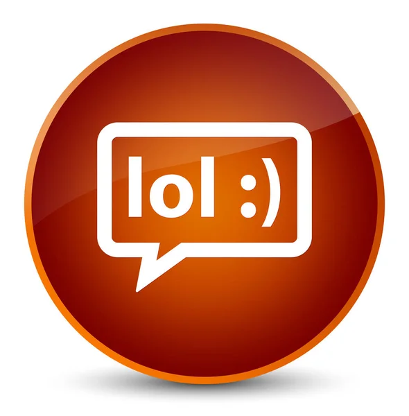 Lol bubble icon elegante braune runde Taste — Stockfoto