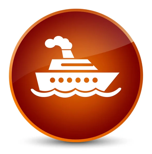 Cruise schip pictogram elegante bruine, ronde knop — Stockfoto