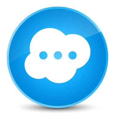 Beyin simgesi zarif camgöbeği mavi yuvarlak düğmesi