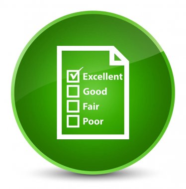 Soru formu kutsal kişilerin resmi zarif yeşil yuvarlak düğme