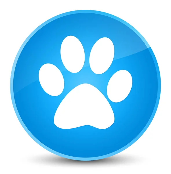 Animal Footprint Symbol elegante cyanblaue runde Taste — Stockfoto