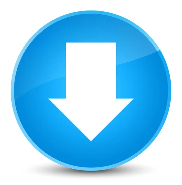 下载箭头图标优雅青色蓝色圆形按钮 — 图库照片