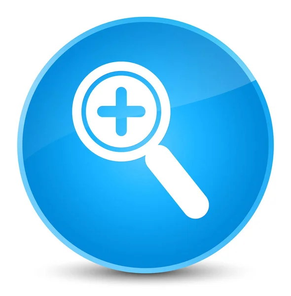 Zoom in icon elegant cyan blue round button — Stock Photo, Image