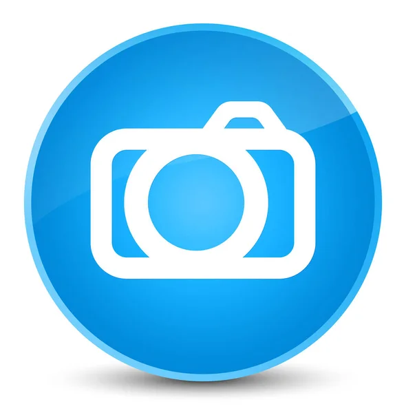 Kamera-Symbol eleganter cyanblauer runder Knopf — Stockfoto